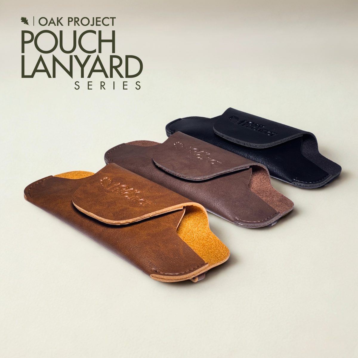 Lanyard Pouch / Case Kacamata Kulit Premium