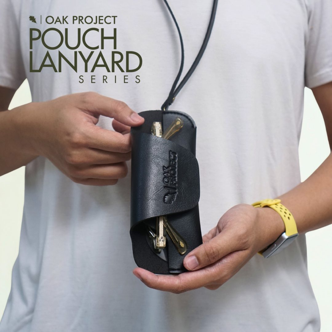Lanyard Pouch / Case Kacamata Kulit Premium