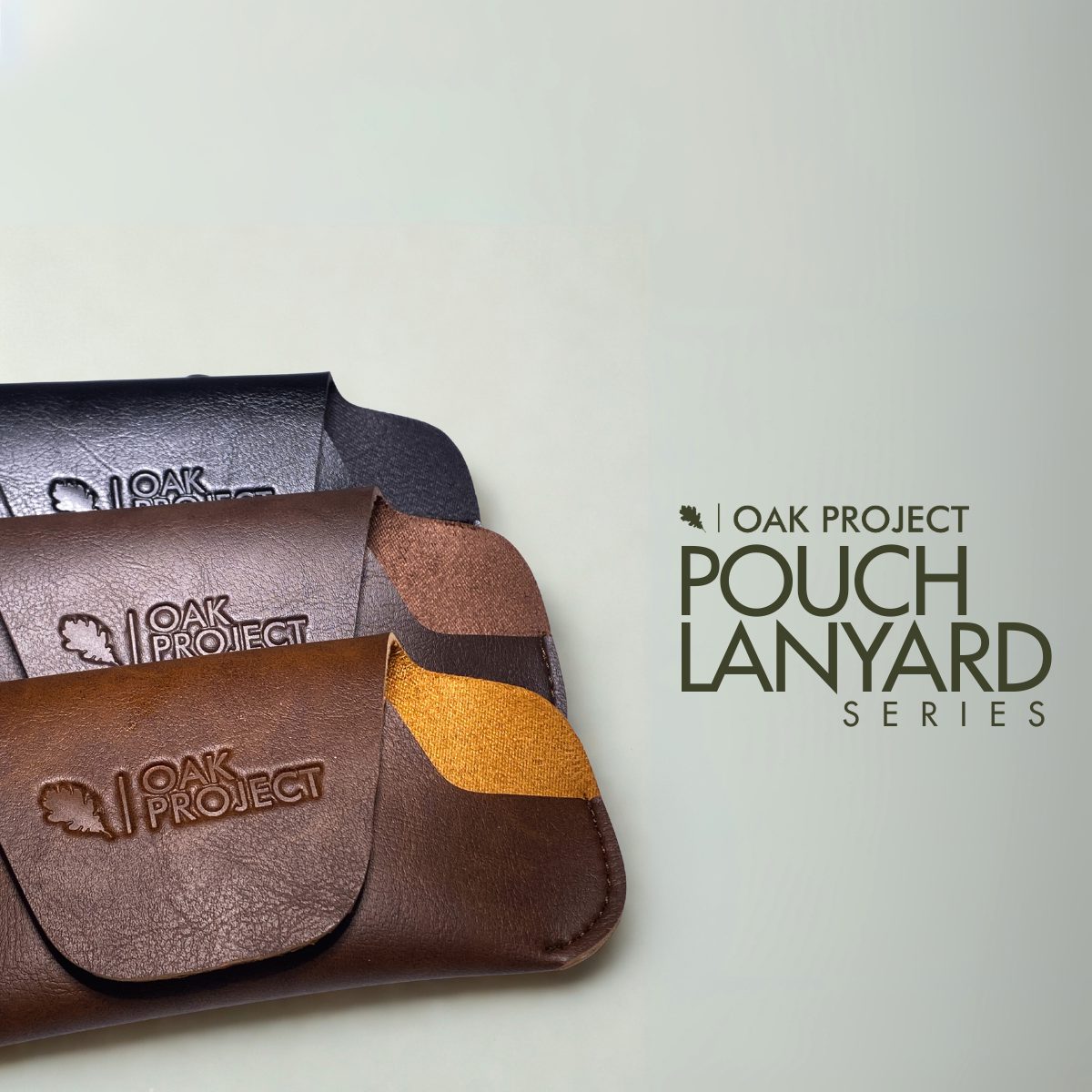 Lanyard Pouch / Case Kacamata Kulit Premium