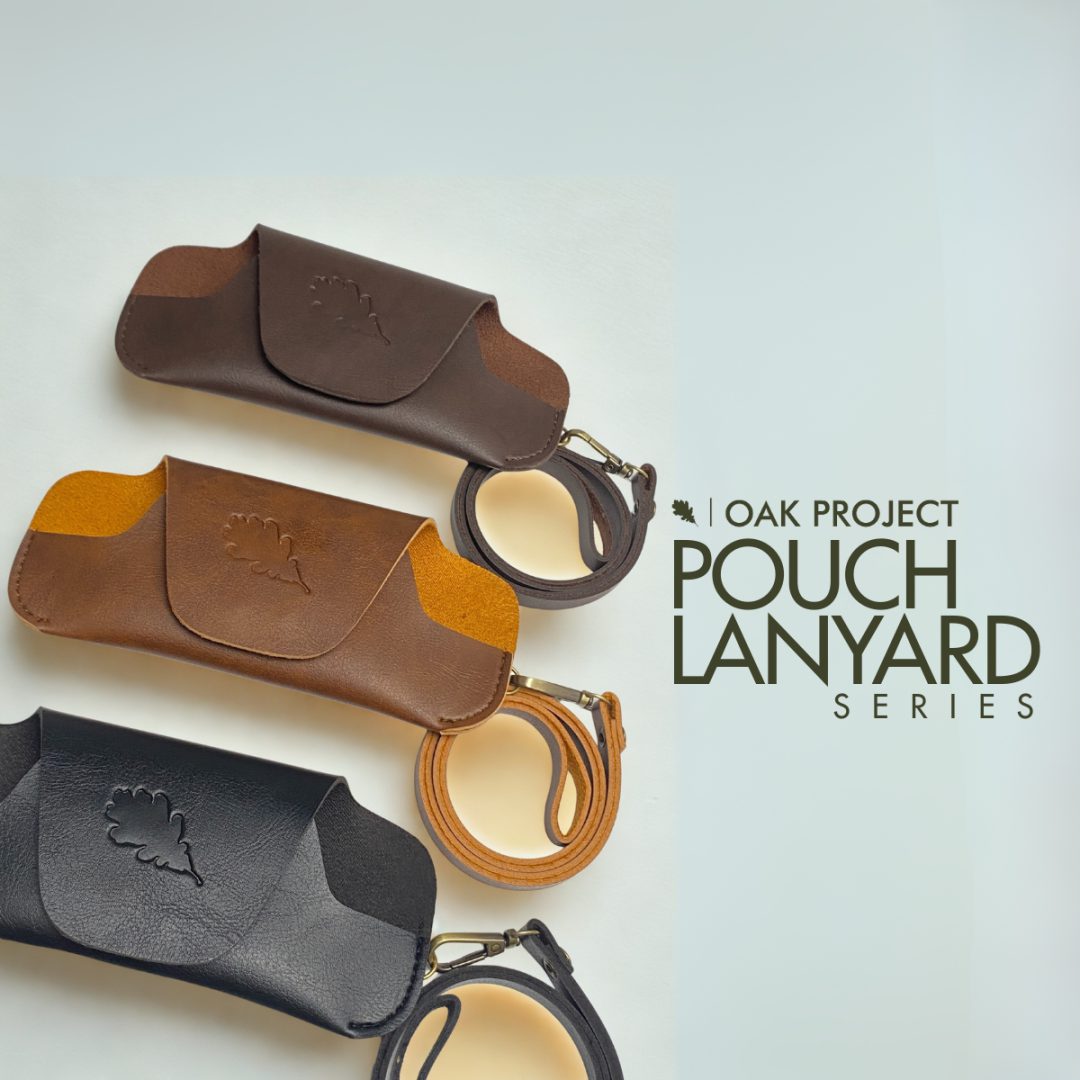 Lanyard Pouch / Case Kacamata Kulit Premium