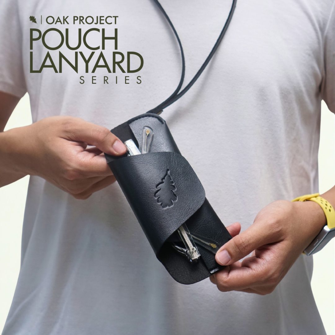 Lanyard Pouch / Case Kacamata Kulit Premium